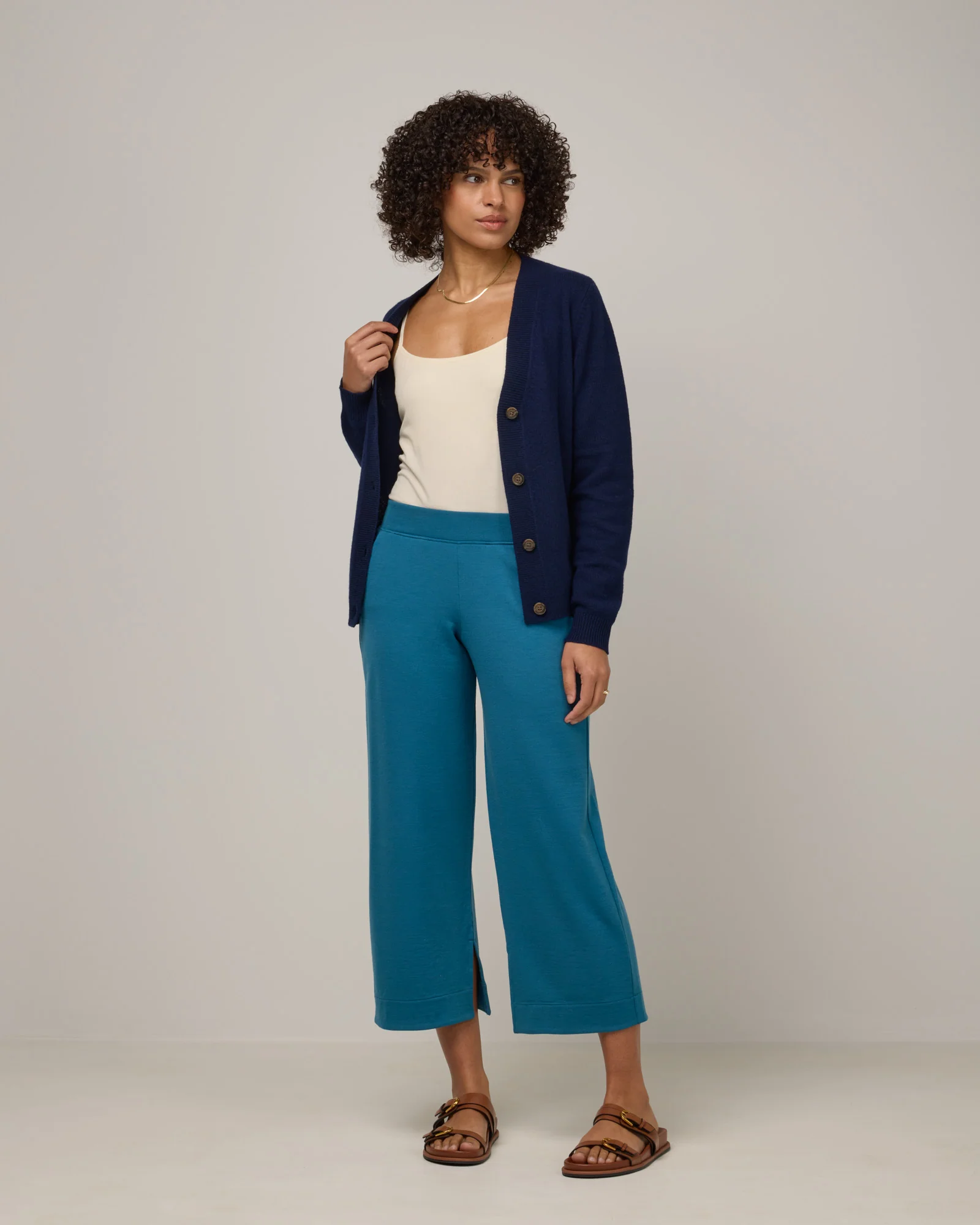 Aspen Wide Leg Crop Sweatpants - Image 3