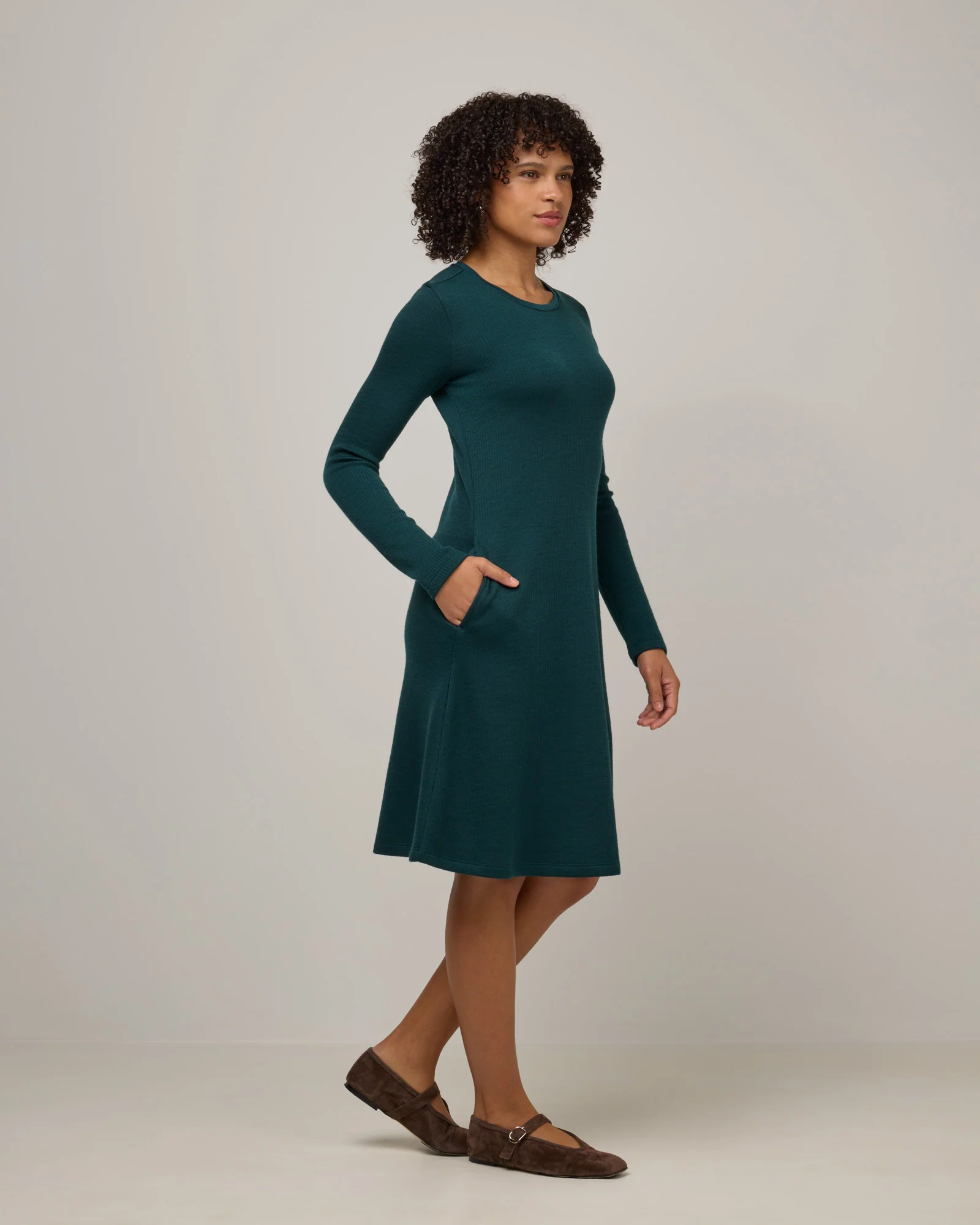 Bethany Double Knit Ribbed Dress - Image 2