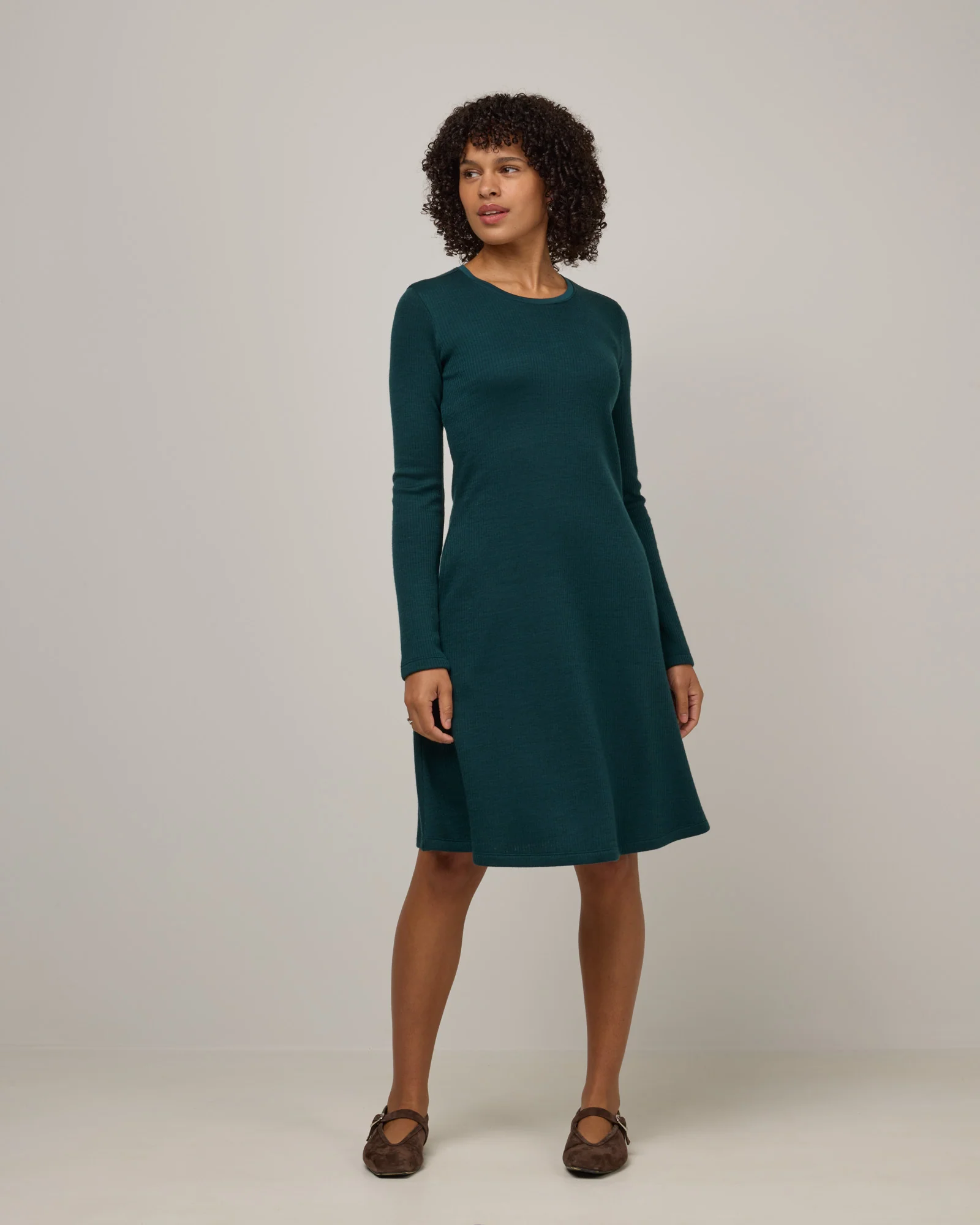 Bethany Double Knit Ribbed Dress - Image 4
