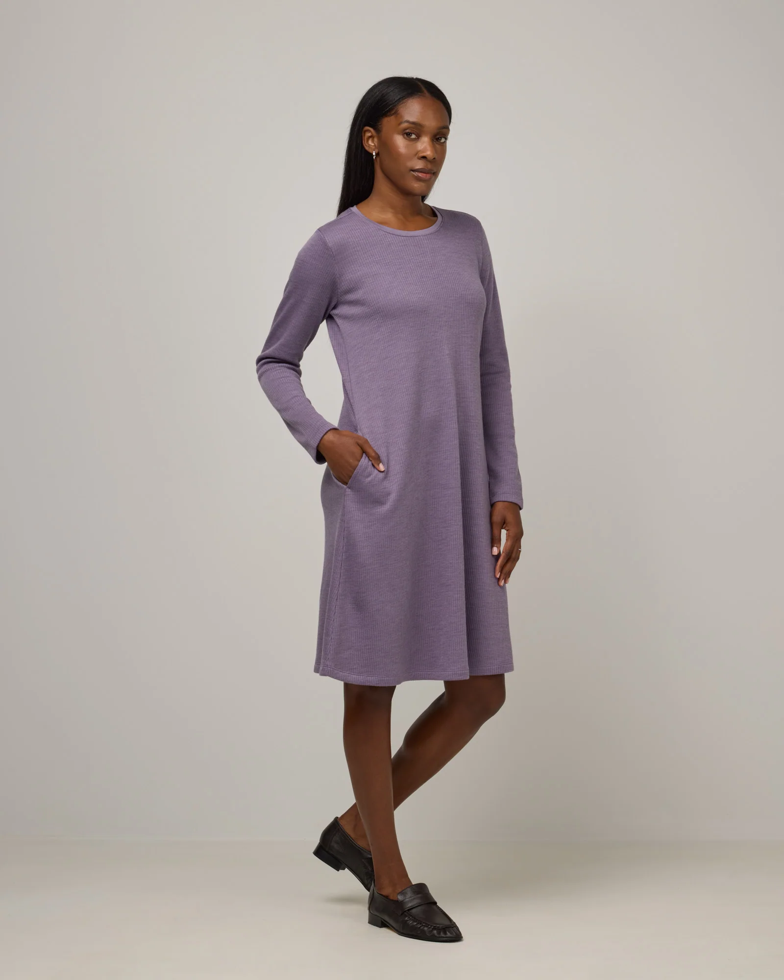 Bethany Double Knit Ribbed Dress - Image 2