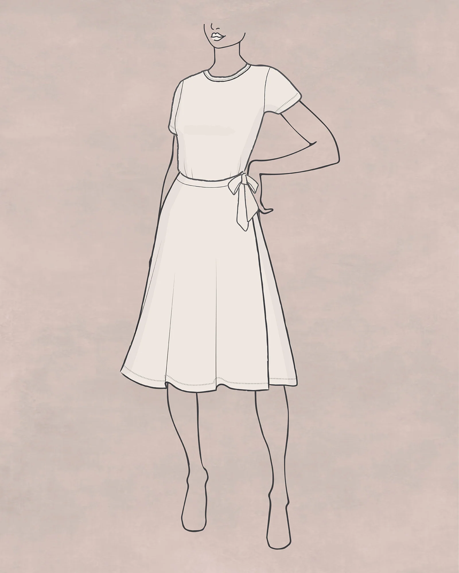 Jersey Wrap Skirt (Design Studio)